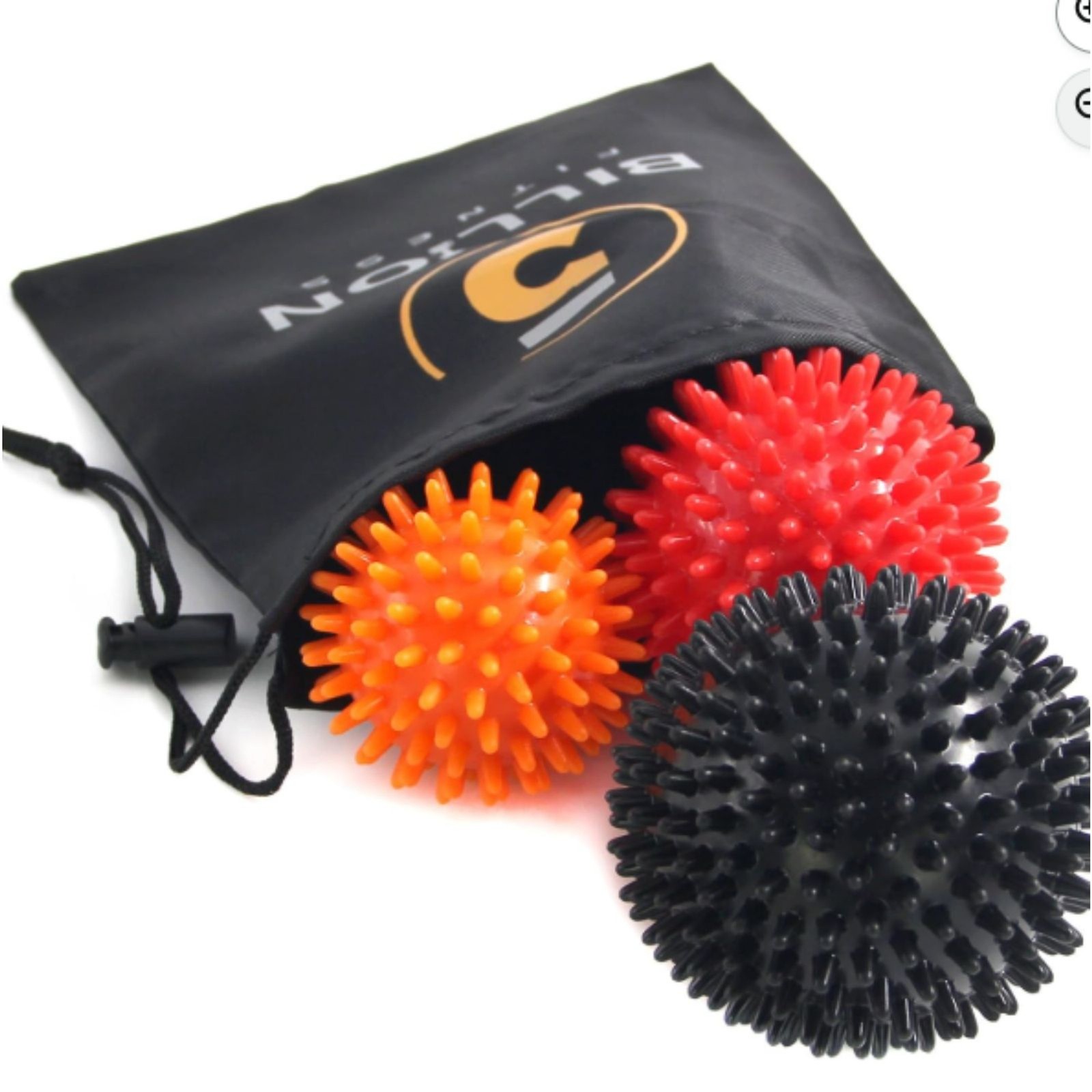 NEW – Billion Fitness Spiky Massage Ball Set Trigger Point Therapy Balls