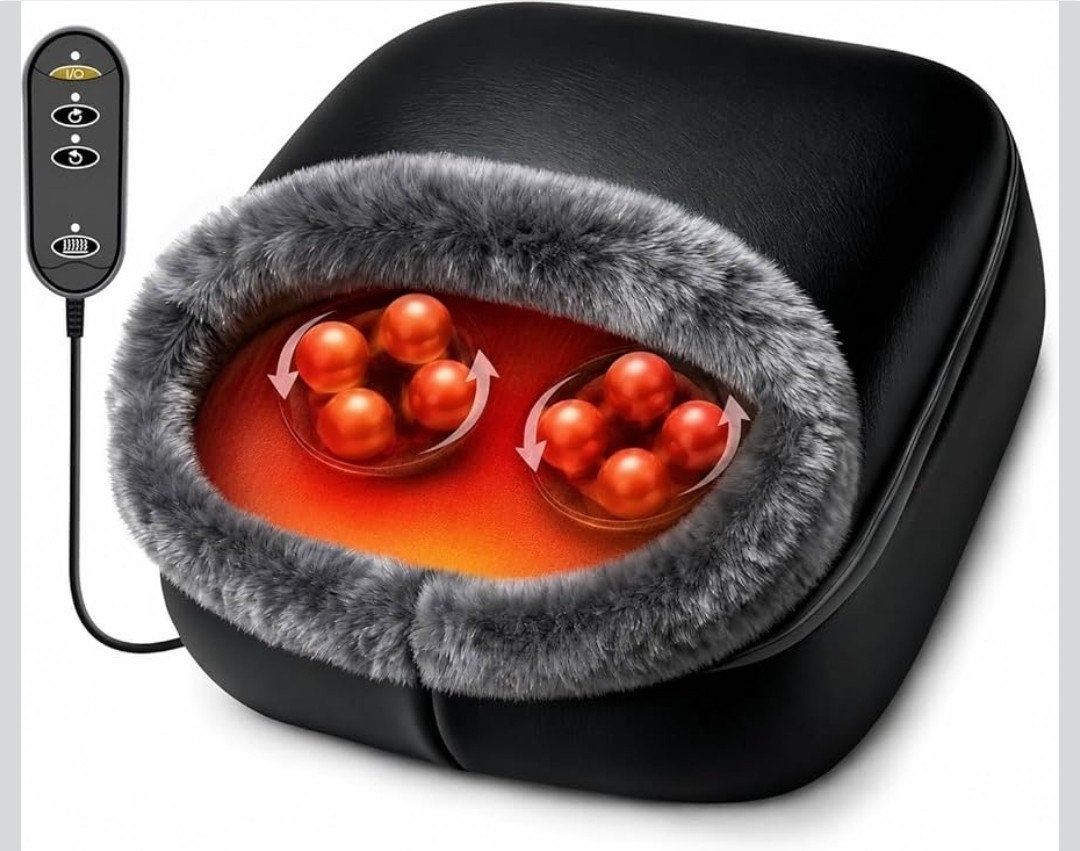CooCoco Heated Foot Massager, HSA Approved Foot Warmer, Shiatsu Foot Heater -NEW