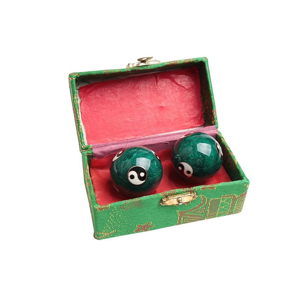 Acxico 2Pcs Chinese Health Exercise Stress Baoding Balls Relaxation Therapy Y…