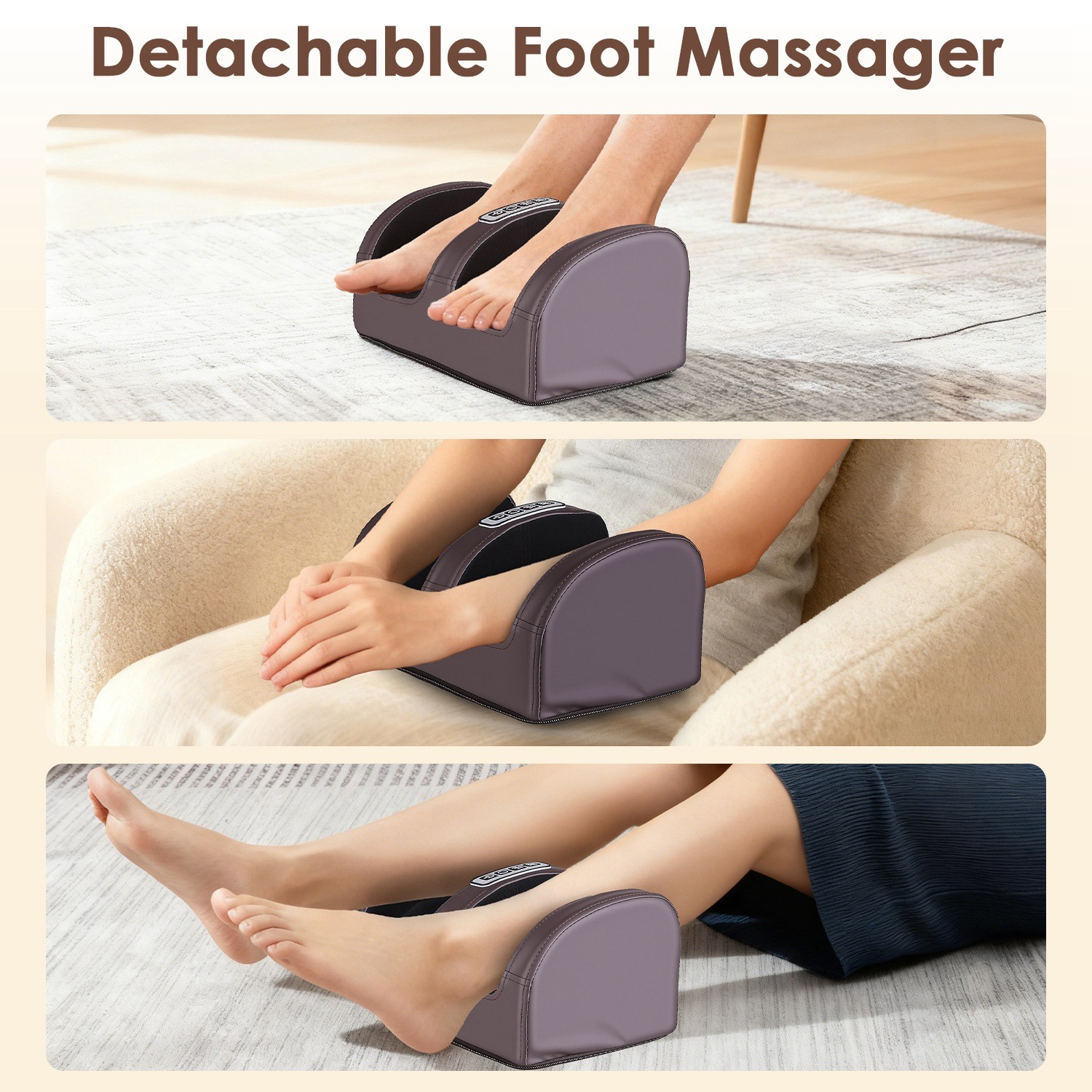 PU Leather Full Body Heating Massage Mat with Anti-Slip Bottom for Stress Relief