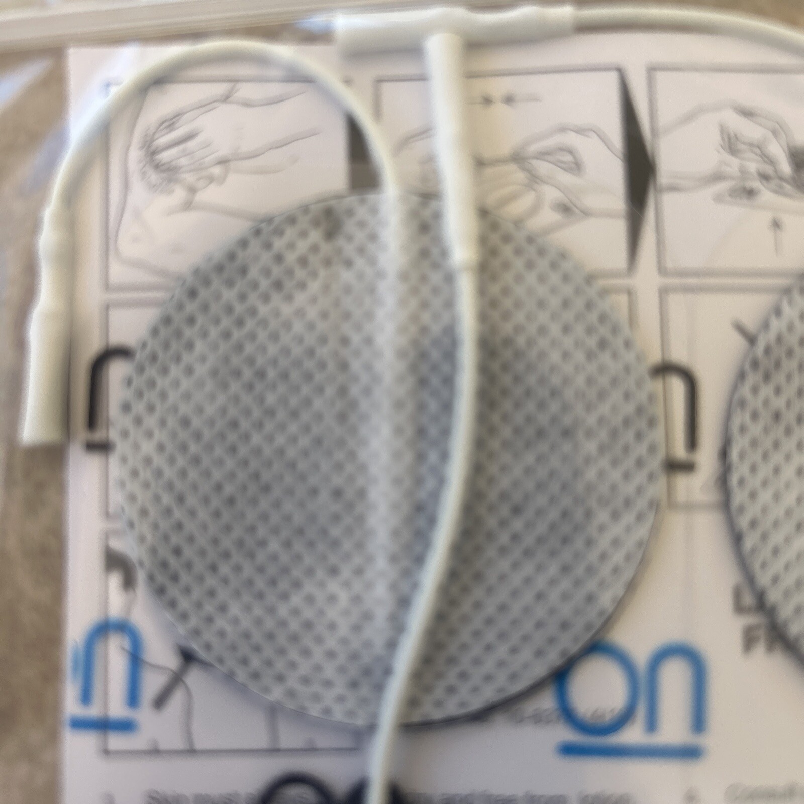 12 Replacement Pads for Massagers / Tens Units Electrode 2 Inch Round W/ Pigtail