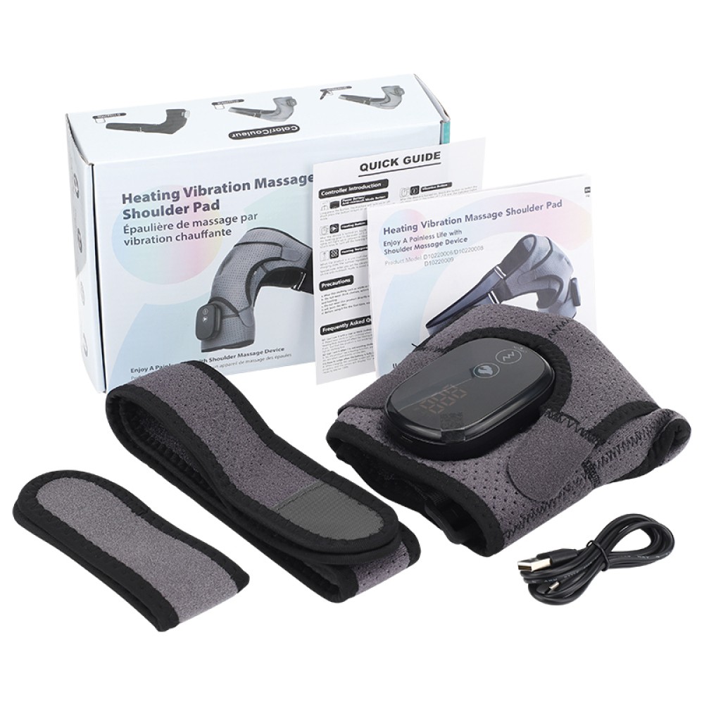Electric Shoulder Massager Heated Vibration Shoulder Brace Wrap for Pain Relief