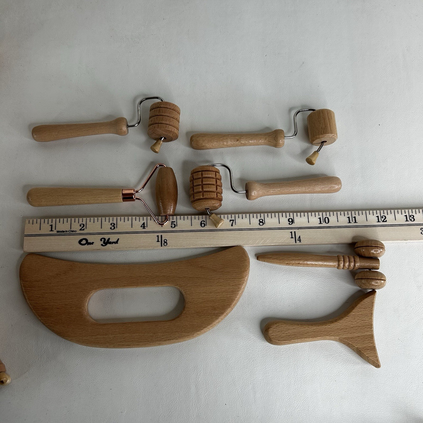 16 Wood Therapy Massage Tools Gua Sha Wooden Massager for Body Shaping Massage