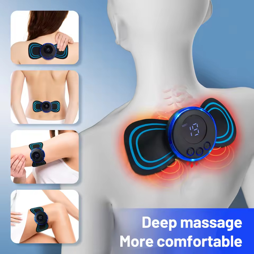 Neck Massager Lcd Display EMS Electric Cervical Massage Puls stimulator