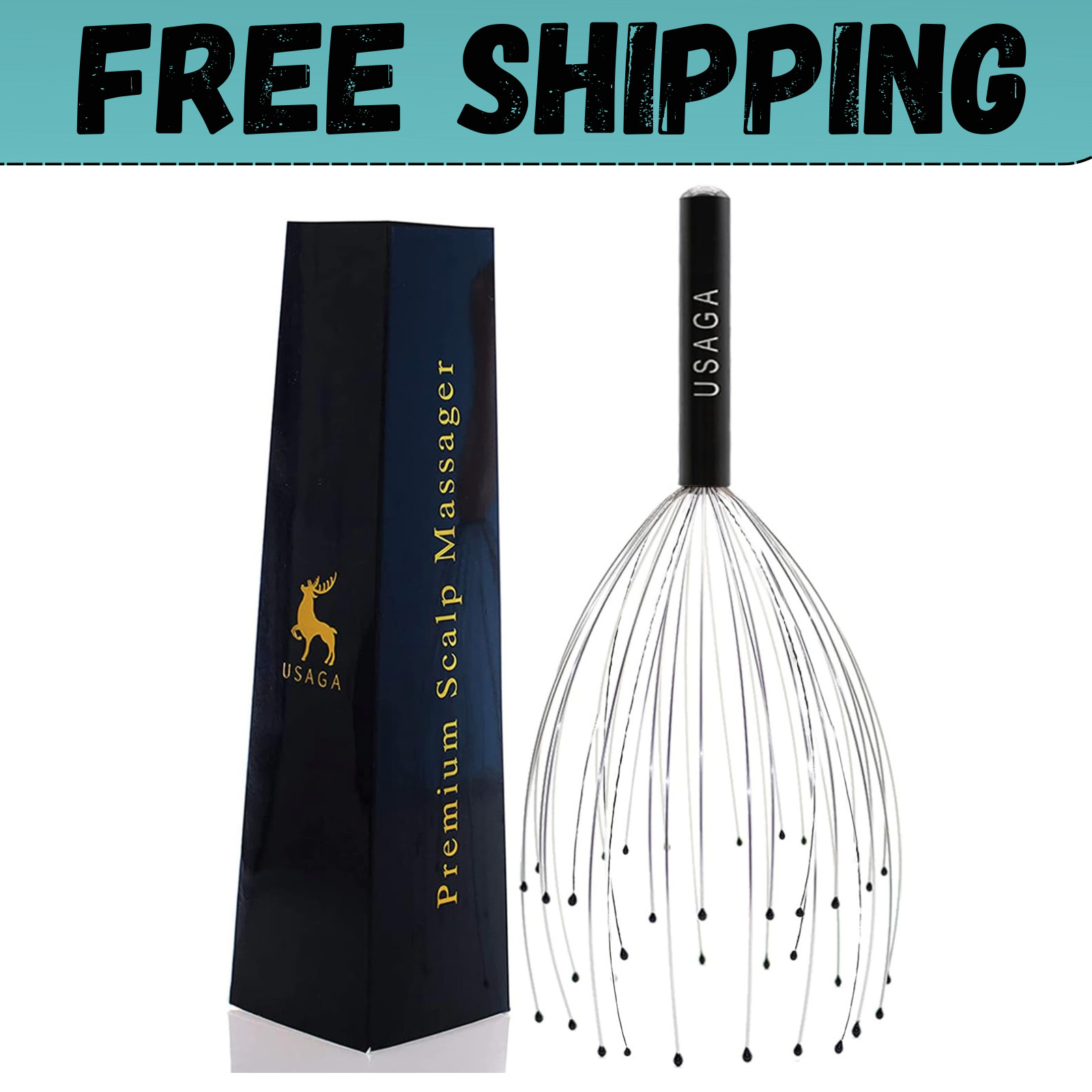 USAGA 36 Fingers Head Massager Scalp Massager Head Scratcher for Head Body Relax