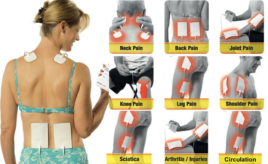 Newest PTS-II 4-Pad Tension & Pain Therapy Systems Body Muscle Relief For Health