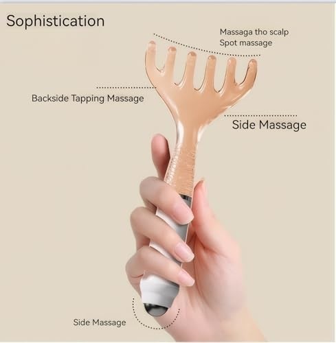 Scalp Massager & Gua Sha Tool Set Manual Head Massage Comb Stress Relief Grey