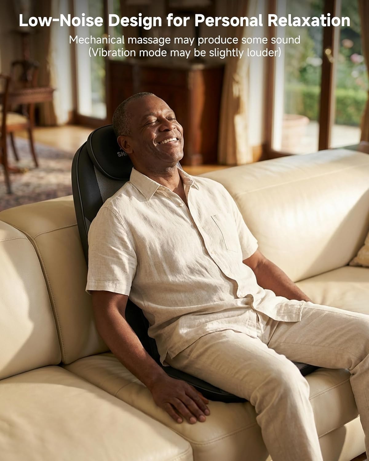 Shiatsu Back Massager with Adjustable Heat & Vibration for Total Comfort