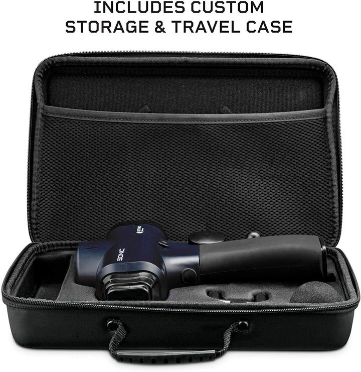 LifePro Soar FX Sonic Handheld Percussion Massage Gun Massager – Black