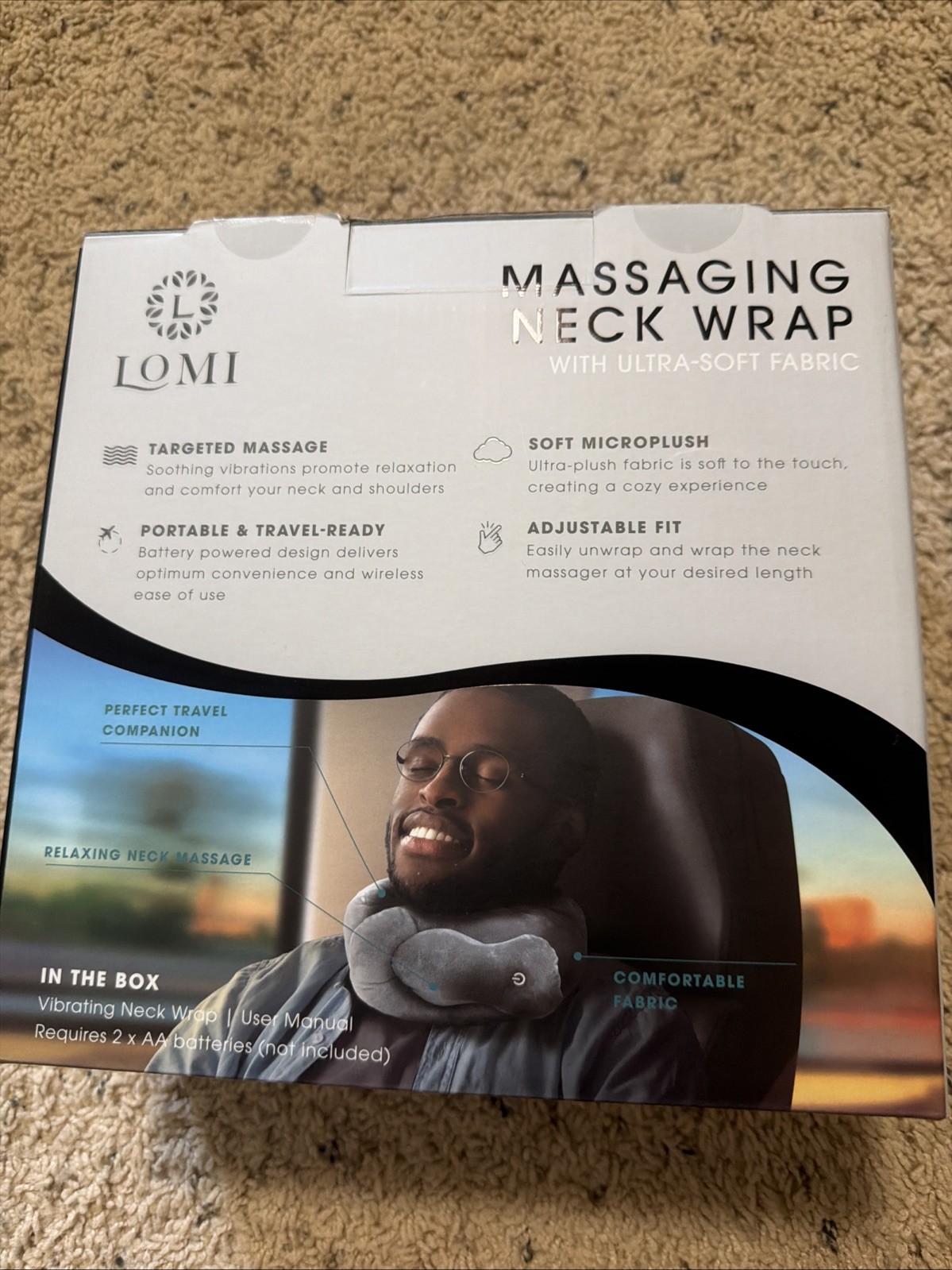 Lomi Massaging Neck Wrap W/ Ultra Soft Fabric
