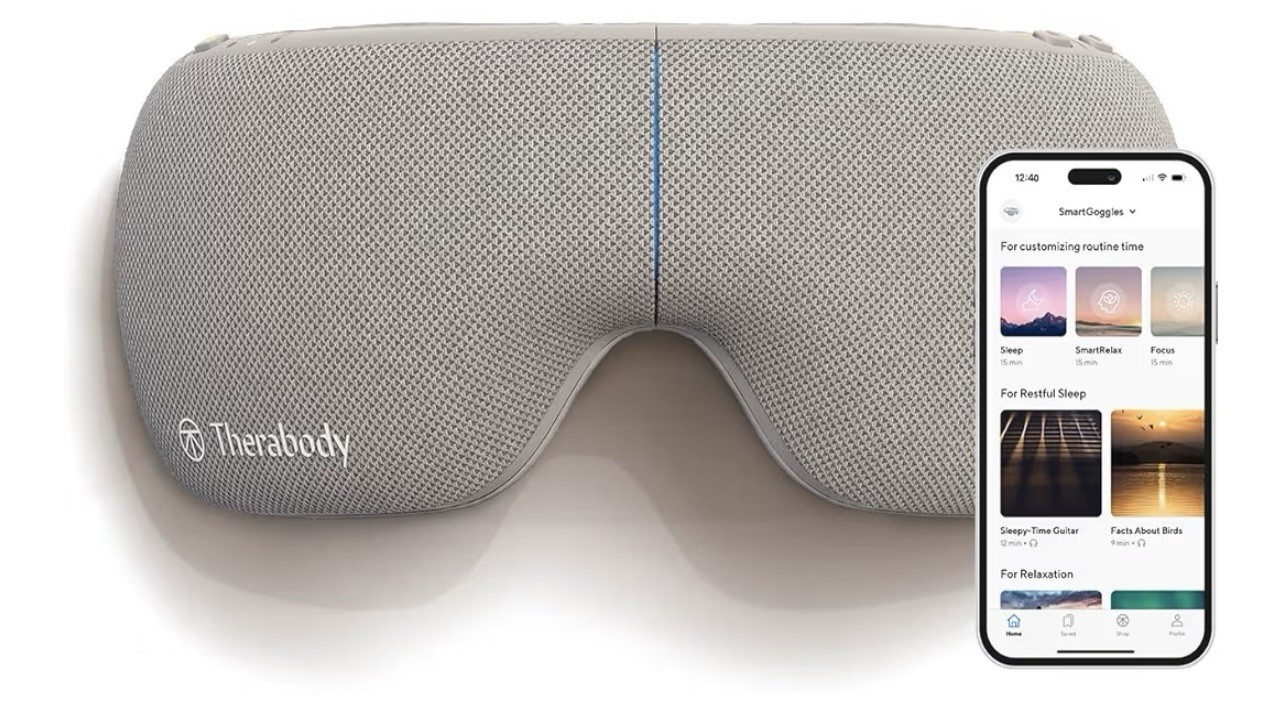 Therabody SmartGoggles Eye Mask Massager,Gentle Heat Smart Relax ,New .A2