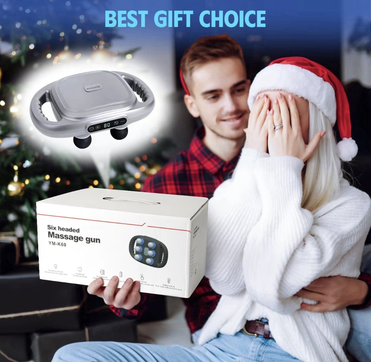 6-Head Fascia Gun, Household Charging Fascia Gun, Professional Body Massager