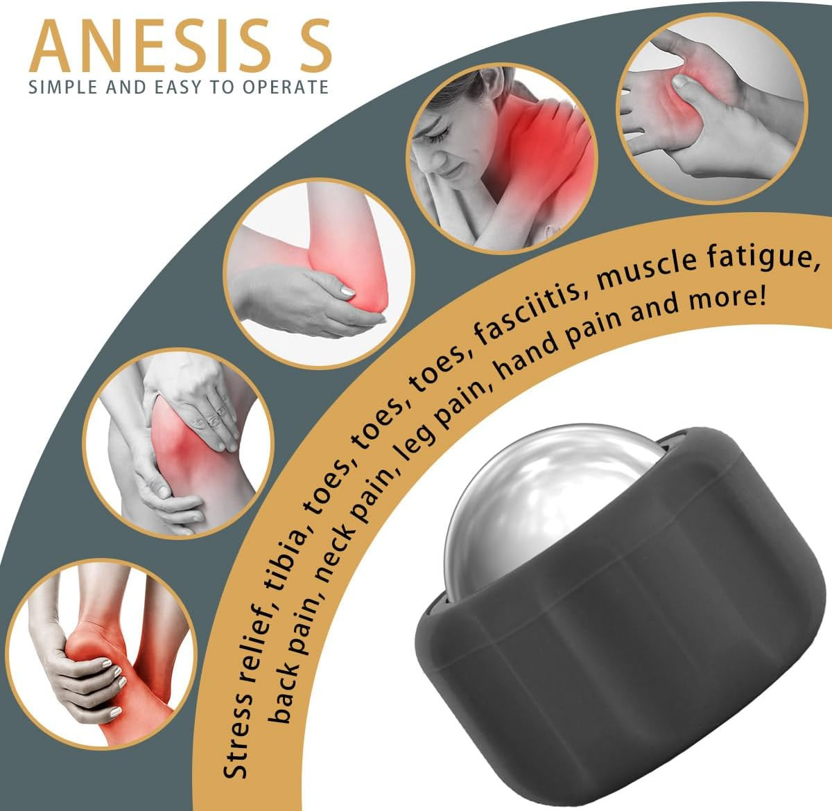 Cryosphere Cold Massage Roller Ball-Fsa Eligible-Massage Ice Ball, Cold and Hot
