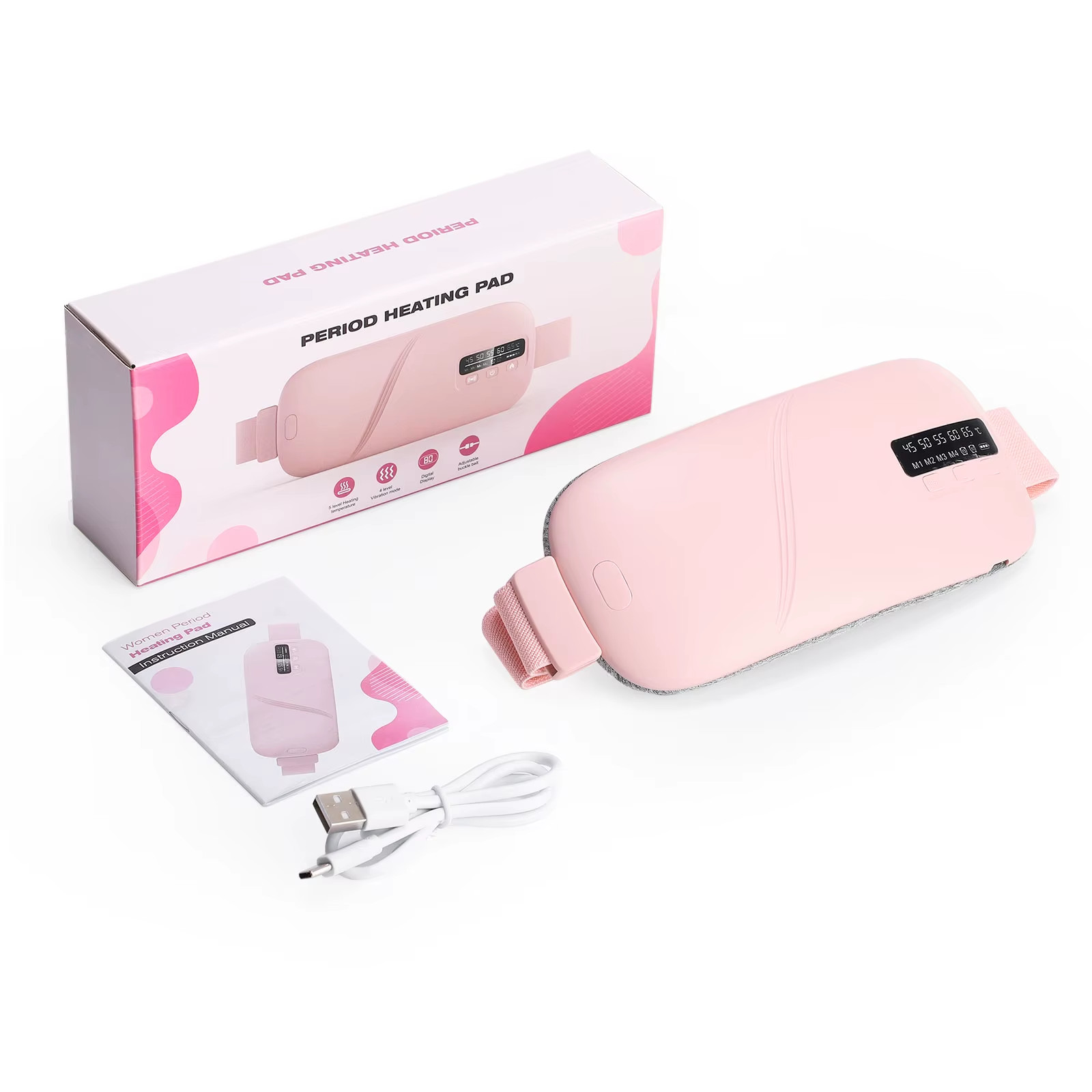 Women Menstrual Heating Pads Effective Hot Compress Period Relief Belt Recharge