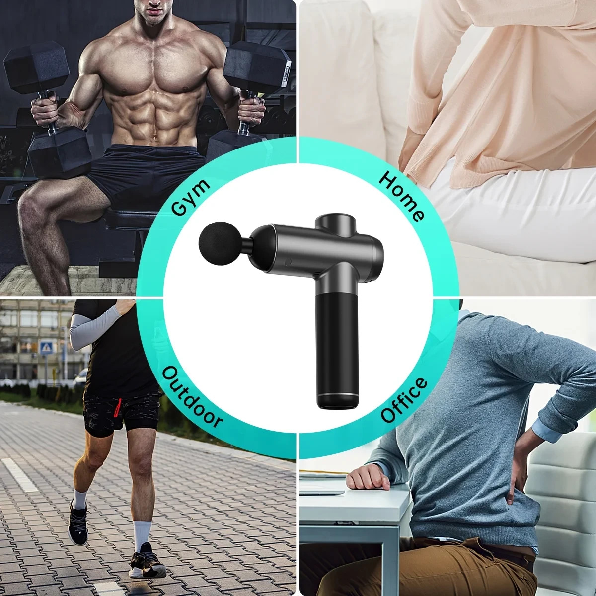 Best Massage Gun 99 Speed Deep Tissue Handheld Silent Portable w/10 Heads