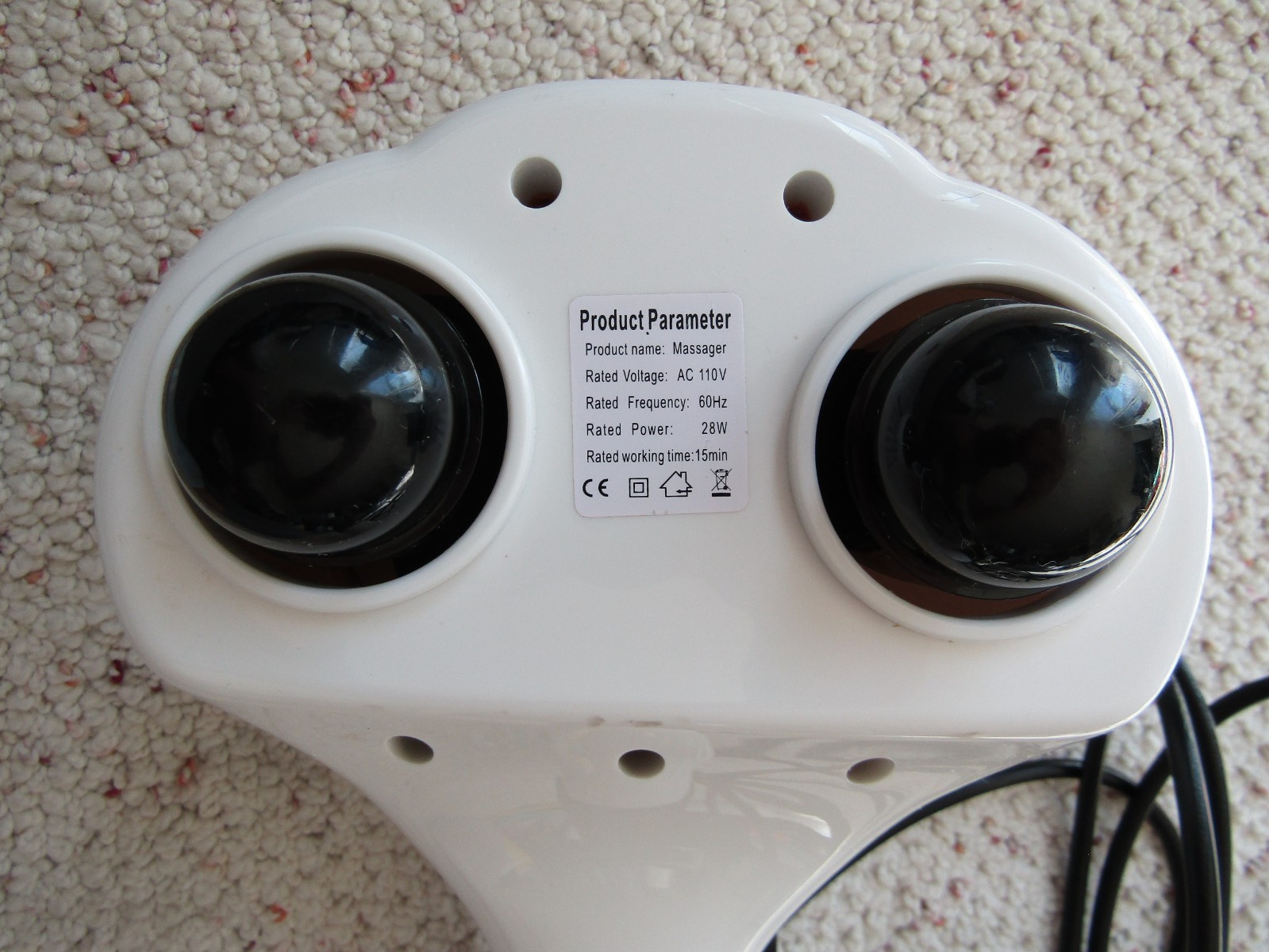 Viktor Jurgen Handheld Percussion Massager Massage Hammer 2 Heads Adjust Speed