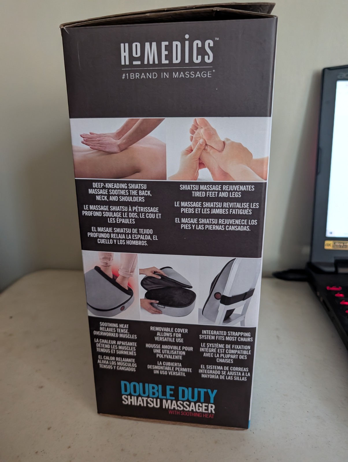 Homedics Double Duty Shiatsu Massager w/ Soothing Heat. Feet, Back, Neck & Legs