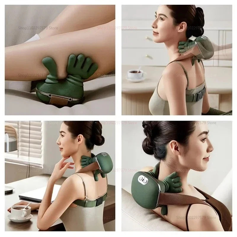 Bionic Heated Neck and Back Massager Electric Deep Tissue 4D Kneading Massage
