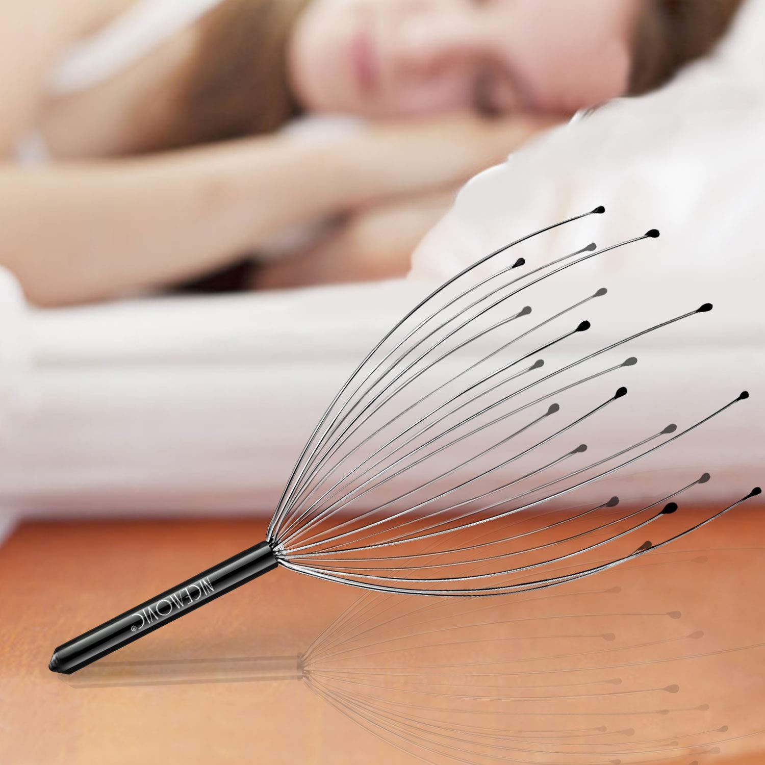 NICEMOVIC 2 Pack Head Scalp Massager Gifts for Women Men, 2 Pack, Black
