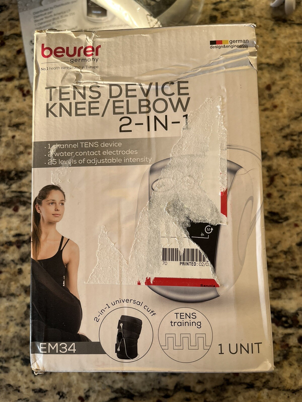 Beurer EM34 2-in-1 Knee & Elbow Tens Unit Electric Massager TML1010