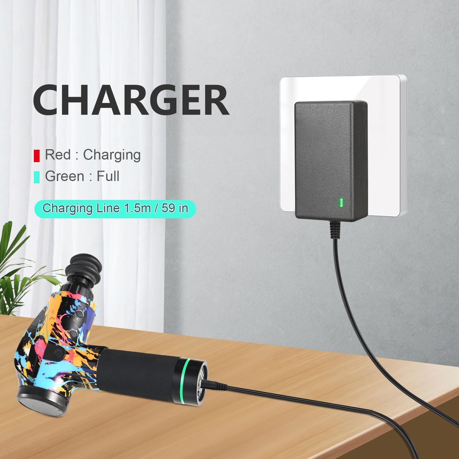 16.8V 1A Massage Gun Charger Replacement 16.8V 0.8A 1A AC DC Power Supply for…