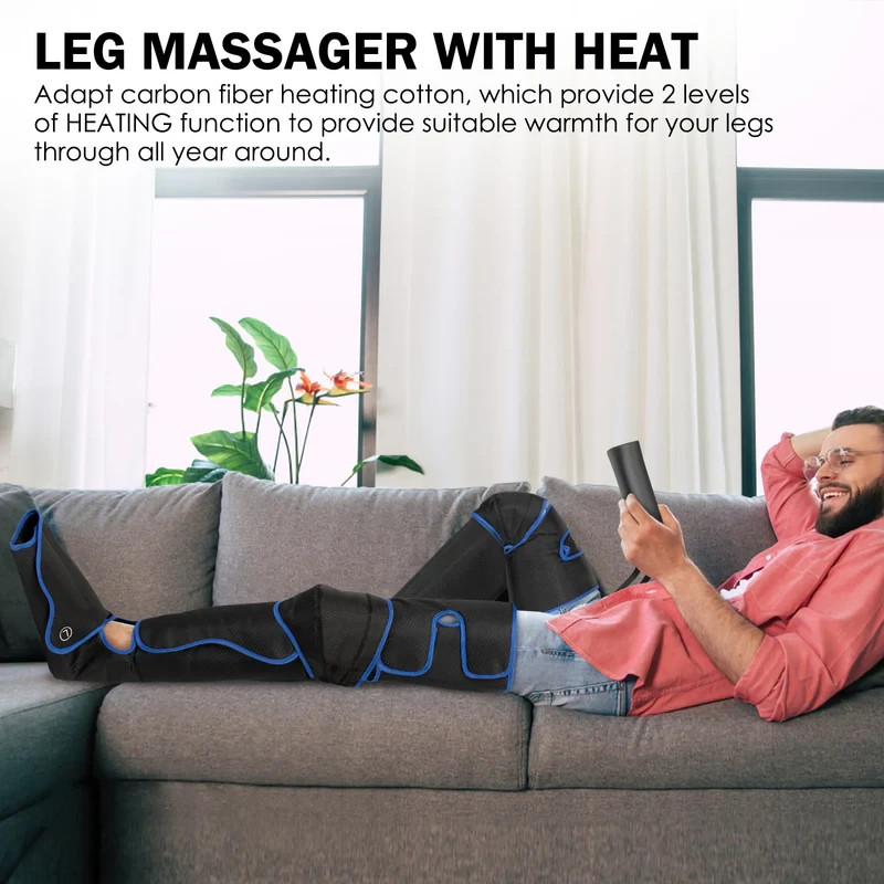 TOLOCO Leg Massager w/ Air Compression for Circulation, Relaxation, Pain Relief