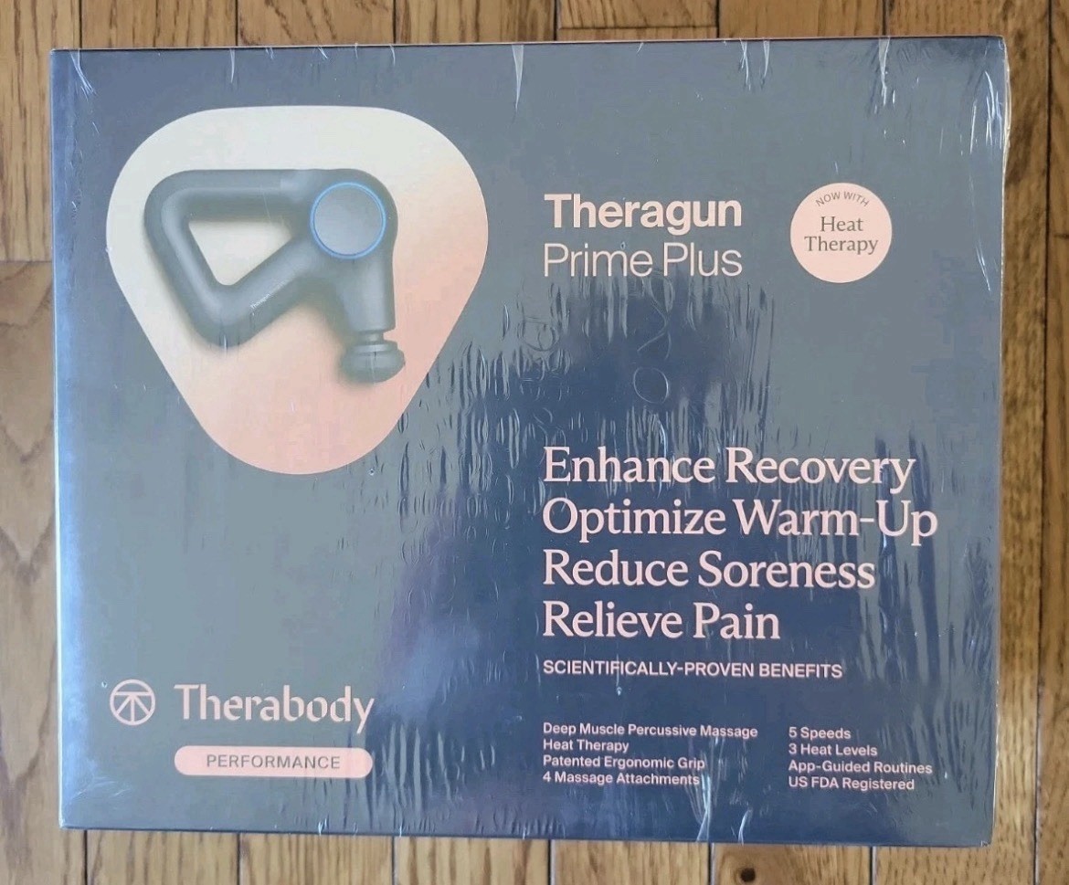 Theragun Prime Plus Heated Massage Gun BRAND NEW 5 Speeds & 3 Heat Levels