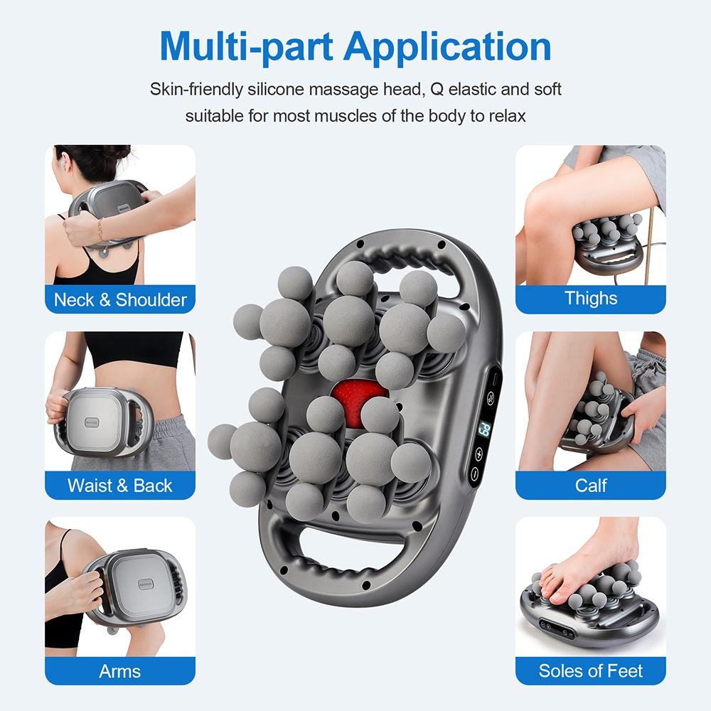 22-head Deep Tissue Fascia Gun Massager 9-speed Pain Relief Muscle Recovery Tool