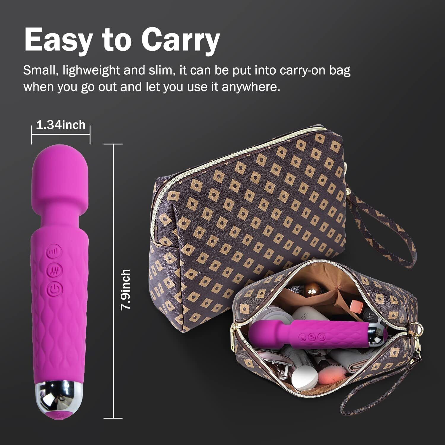 Adult Women 20 Speed Handheld Massager Vibrator Wand Vibrating Massage 5 colors