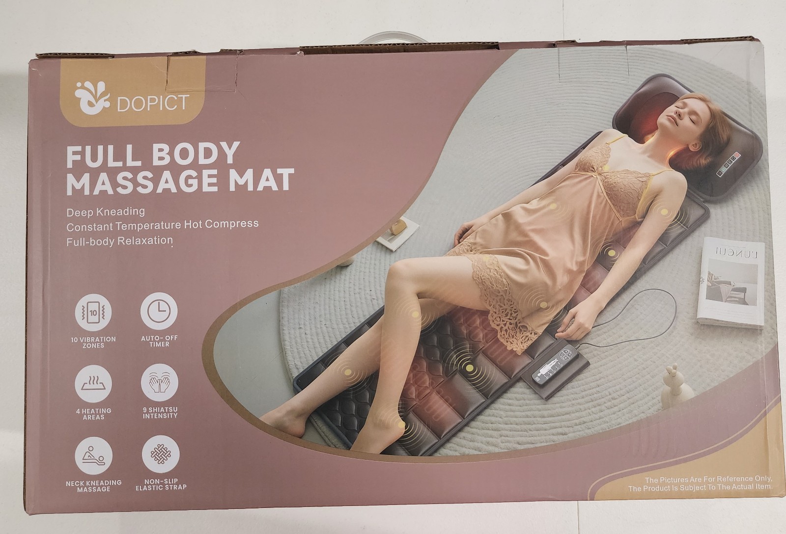 DOPICT Full Body Massage Mat w/ Heat Detachable Neck 10 Motors