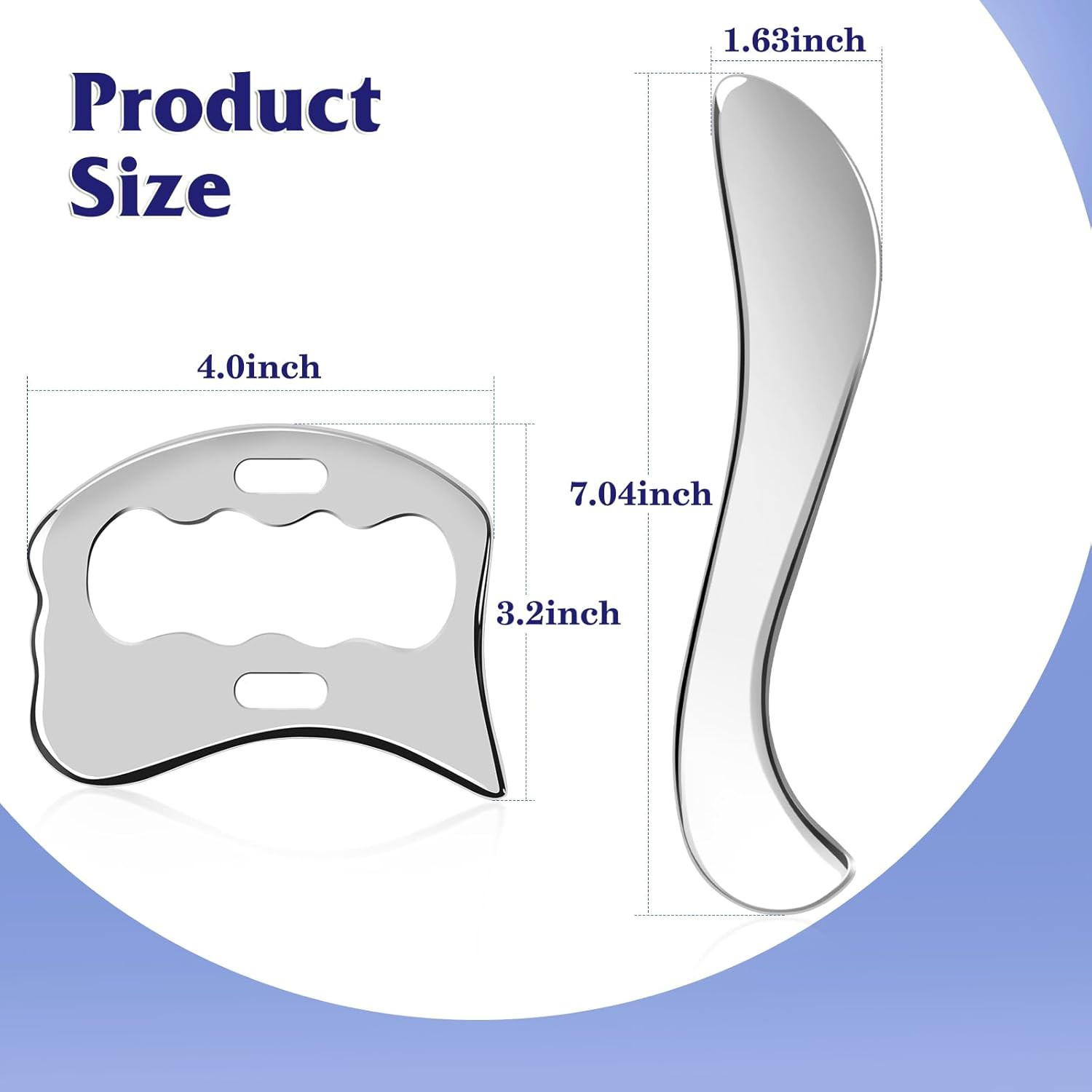 Rylpoint Guasha Massage Tool,Grade Stainless Steel Scraping Tool for Soft Tissue