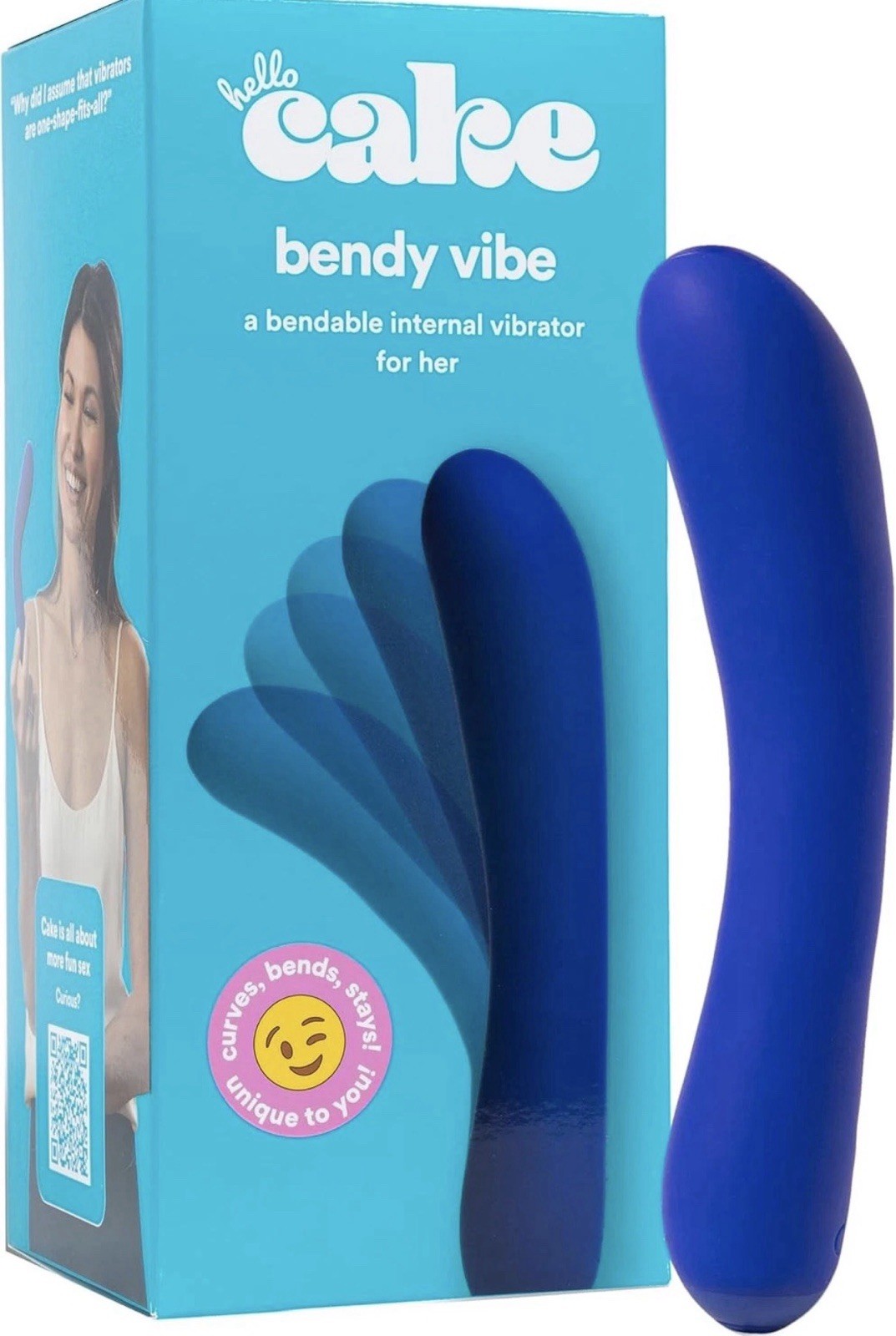 Hello Cake Bendy Vibe – Flexible Personal Massager with 10 Vibrating Modes – Bod