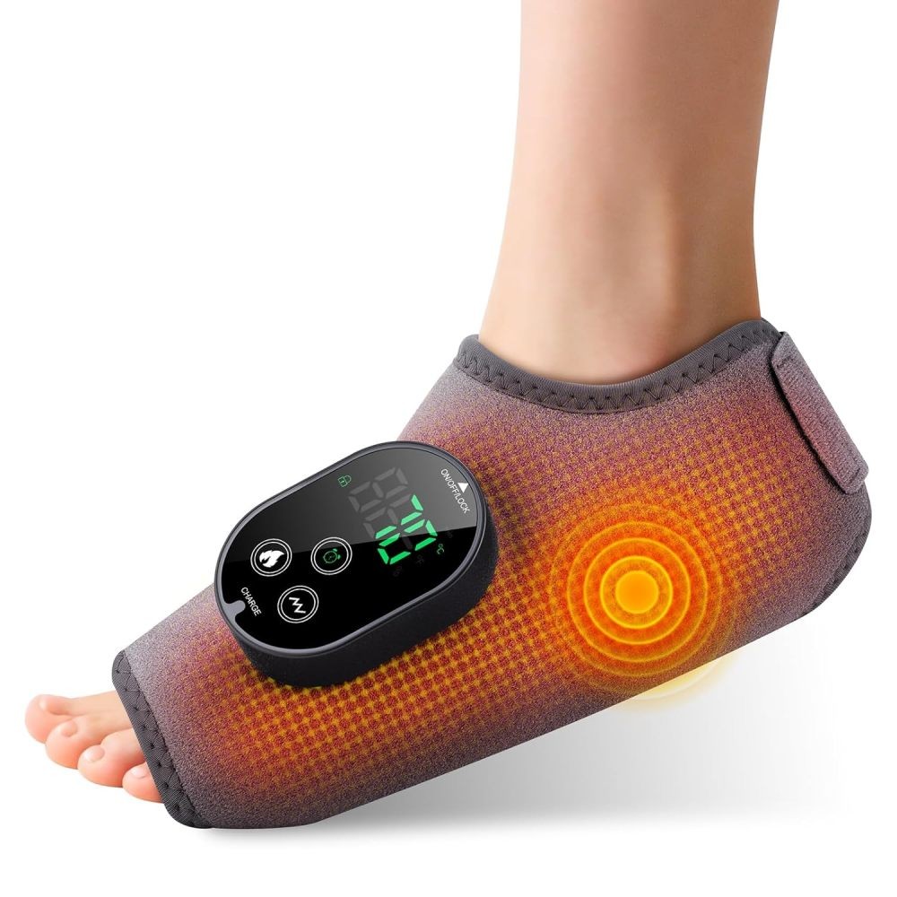 2 Pack 4-in-1 Electric Foot Ankle Massager Pain Relief Heating Vibration Therapy