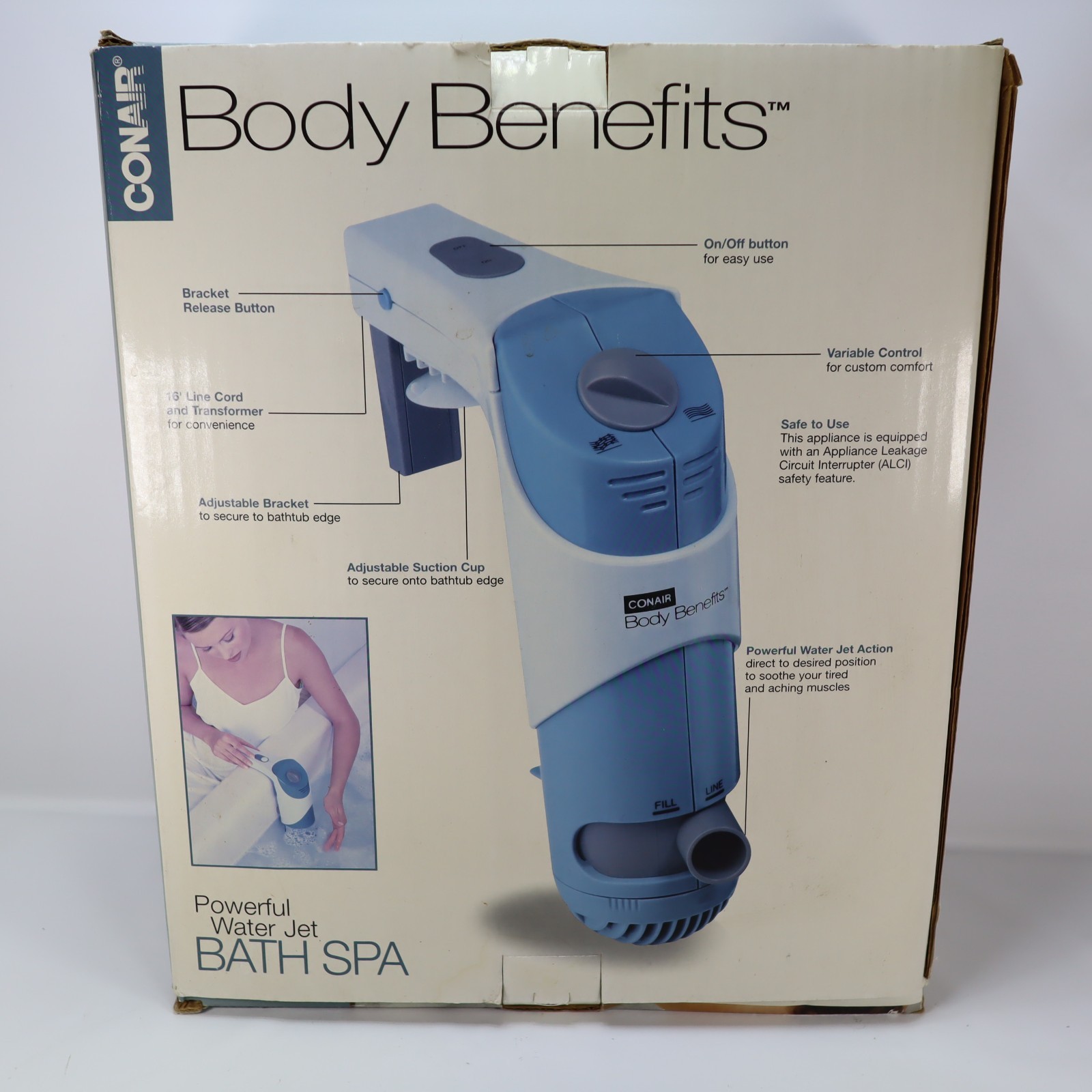 New ConAir Body Benefits Water Jet Bath Spa Bubble Model BTS1 BTS1T
