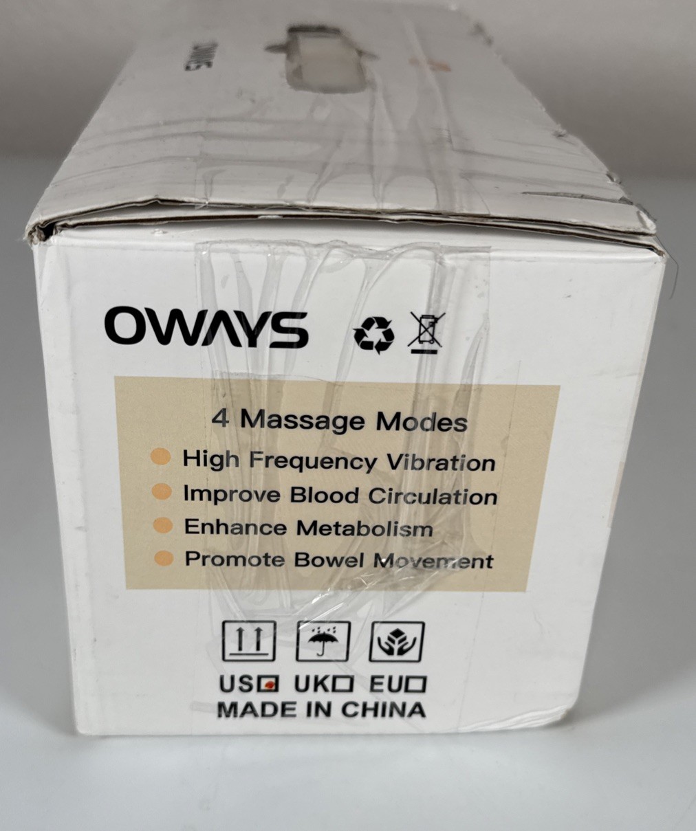 OWAYS Slimming Belt Adjustable Vibration 4-massage modes Corded AW-SO15 Tested