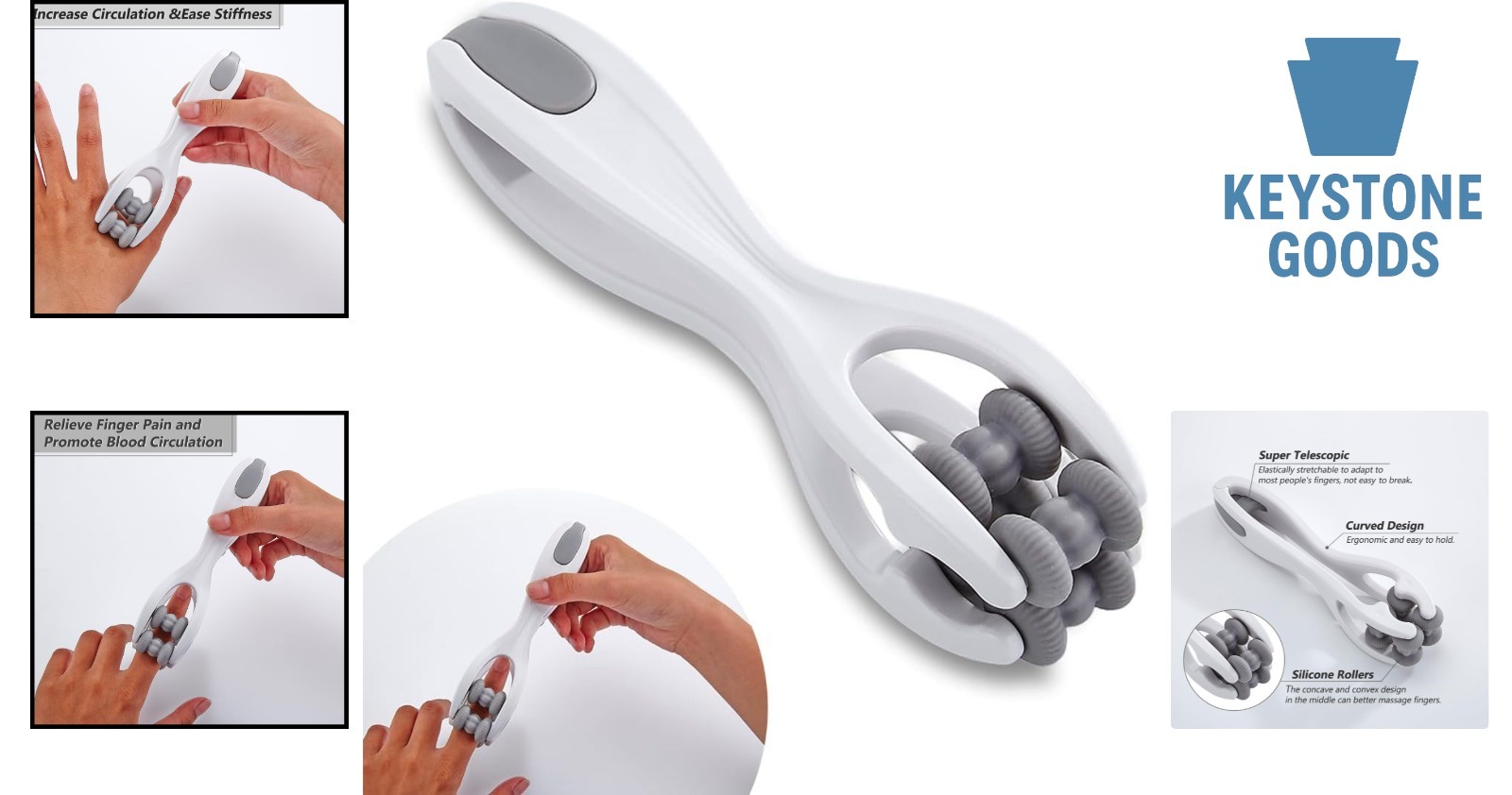 Silicone Hand & Finger Massager for Arthritis & Carpal Tunnel Relief