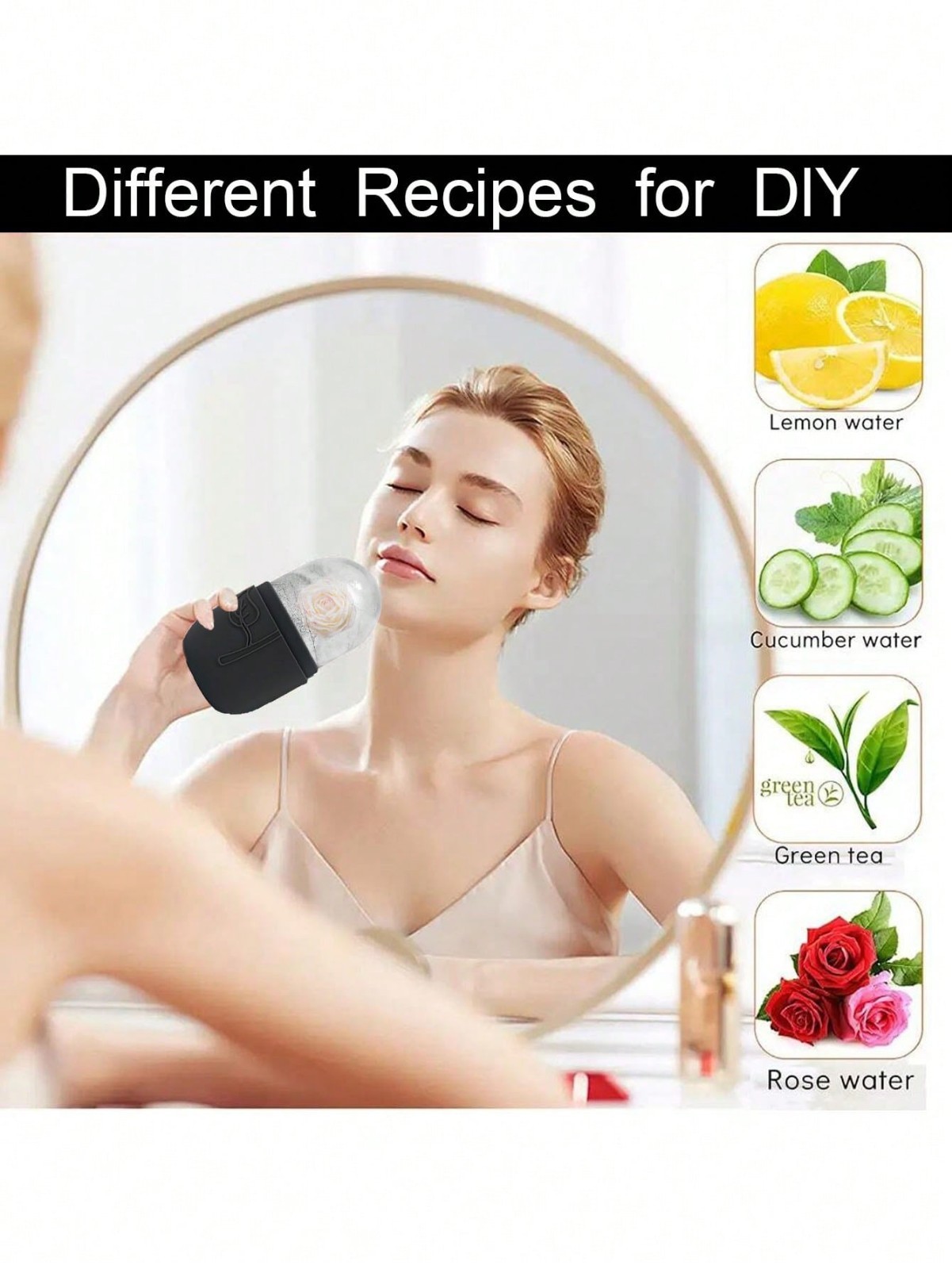 5Pc Silicone Ice Face Roller Skin Care Face Massager Ice Cube Mould Face Cooling