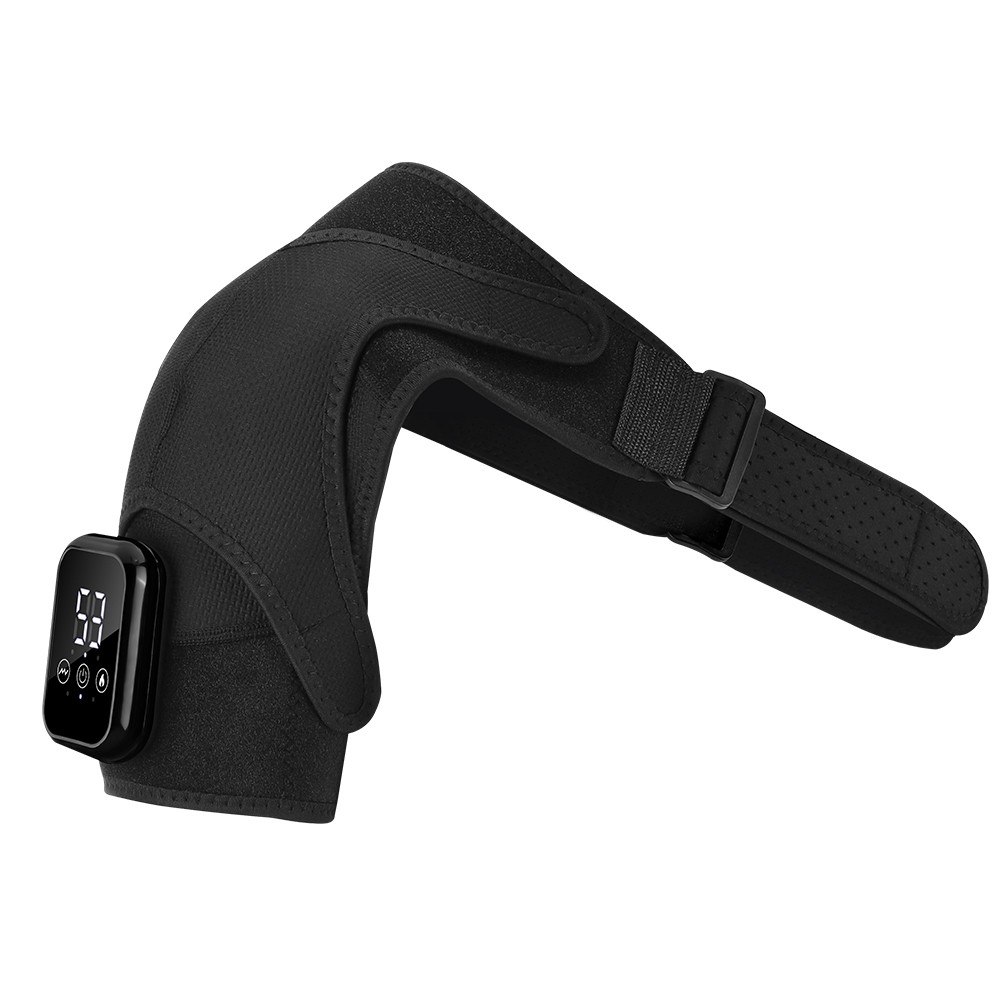 Electric Heated Shoulder Massager With Vibration Massage Brace Joint Pain Relief