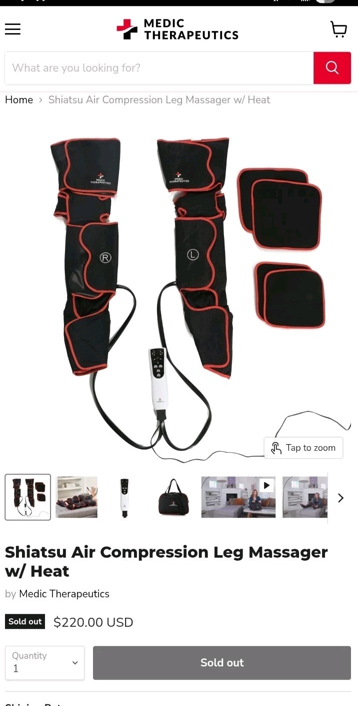 Shiatsu Air Compression Leg Massager w/ Heat