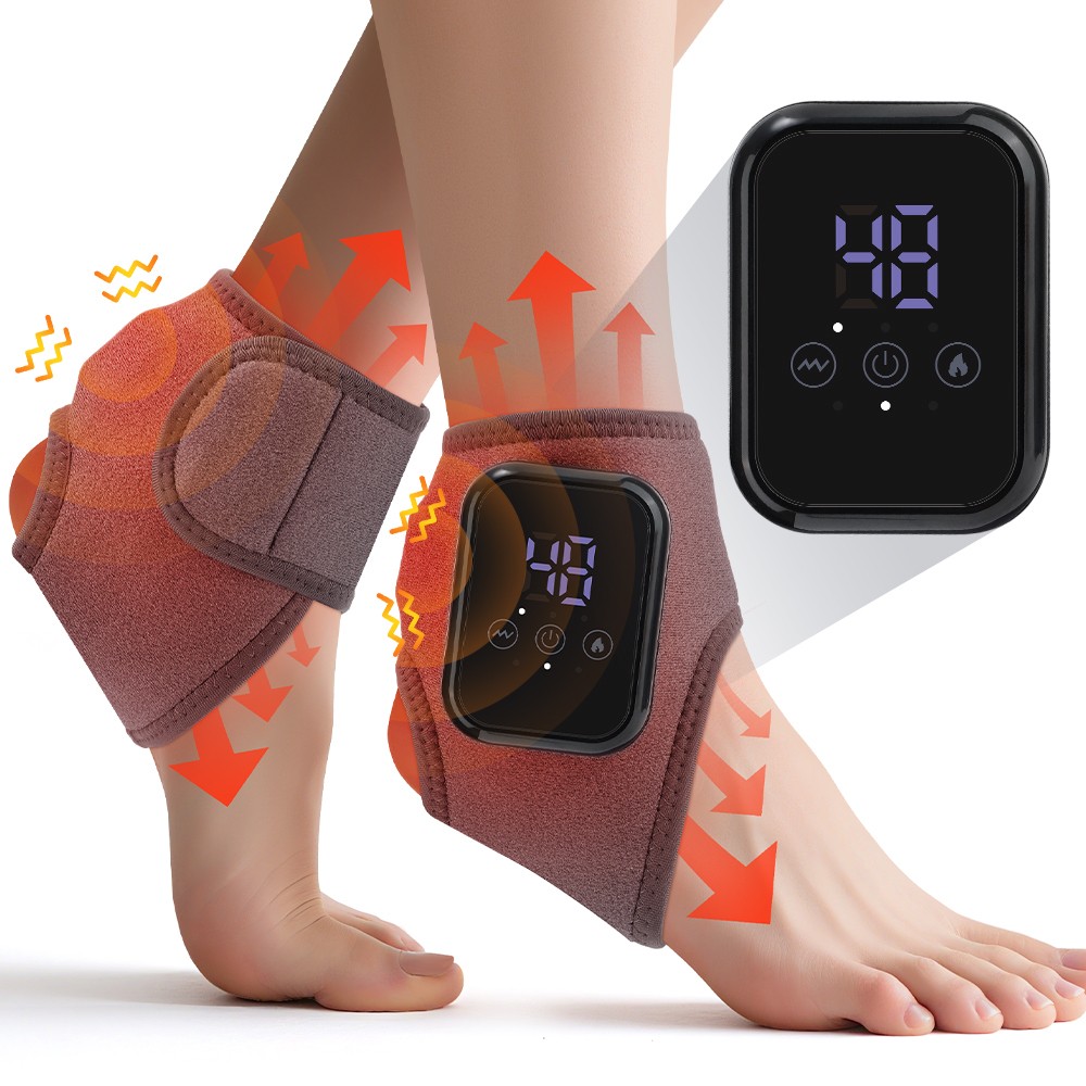 Ankle Massager for Pain Relief, Foot and Ankle Wrap Massager Wrap for Swelling