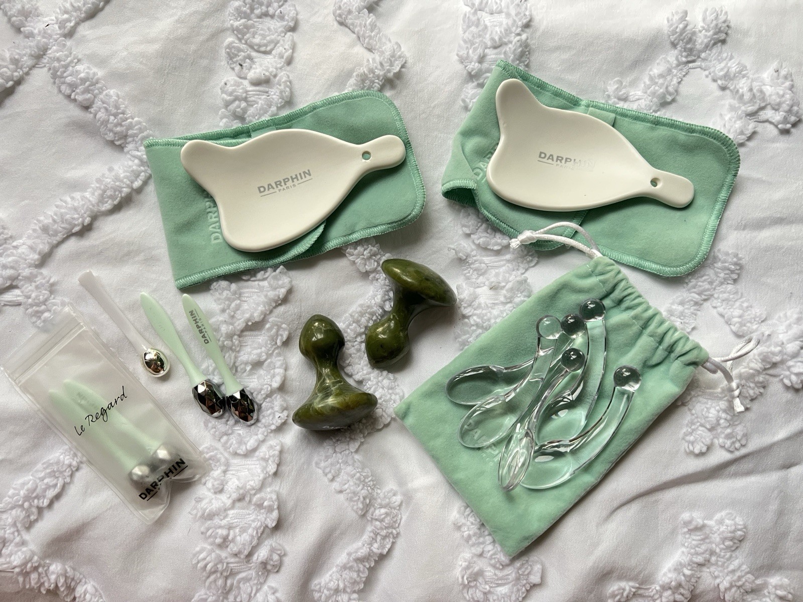 RARE❗️ DARPHIN Professional Facial Tools set from Paris, skincare, massage, jade