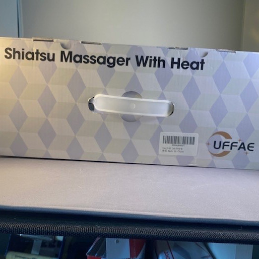 Shiatsu Neck and Back Massager with Heat, 8 Kneading Nodes, Black Grey UFFAE NEW