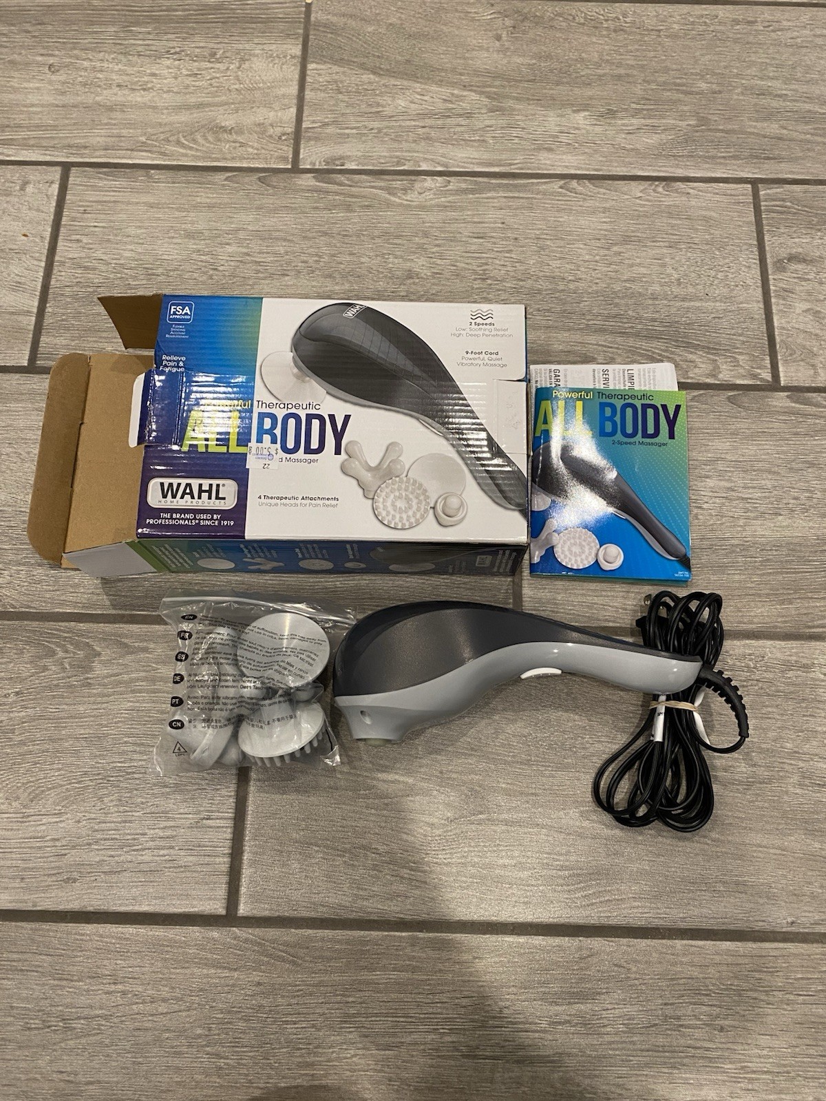 Wahl 4120-1801 All Body Powerful 2 Speed Therapeutic Vibratory Massager