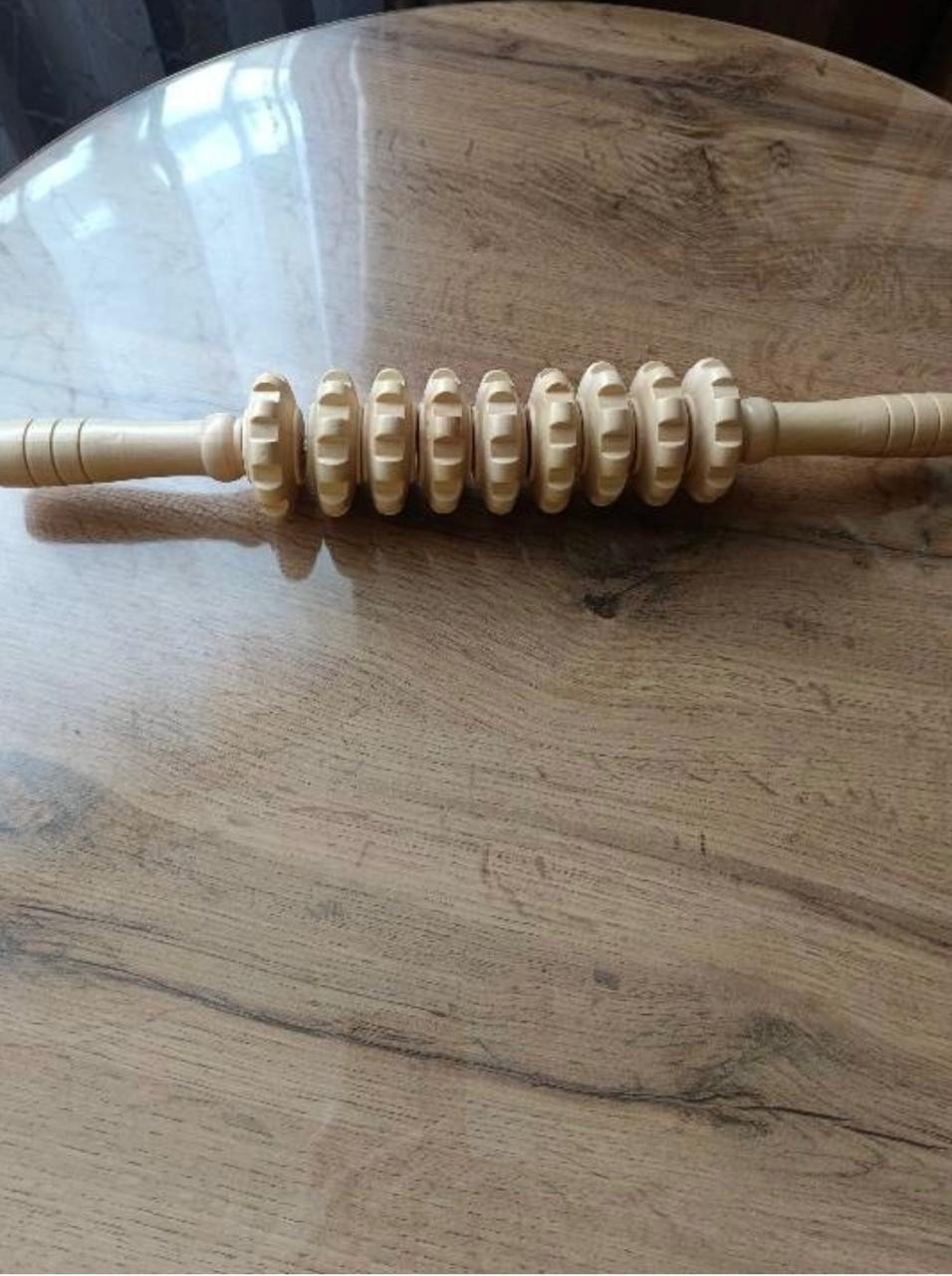 Wooden Handheld Massage Roller Stick Massager Body Muscle Therapy Tool