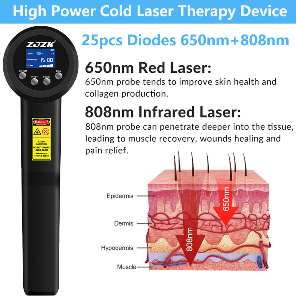 10W 650nm 808nm Low Level Laser Therapy Cold Laser Therapy Back Neck Pain Relief