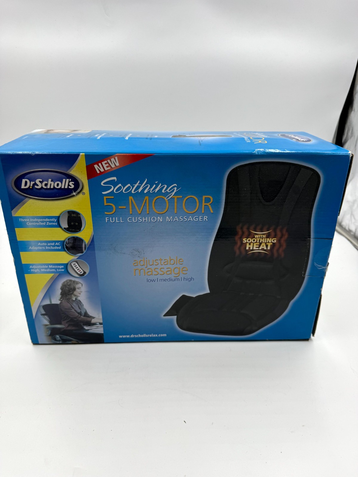 Dr. Scholl’s Soothing 5-Motor Full Cushion Massager Black with Soothing Heat