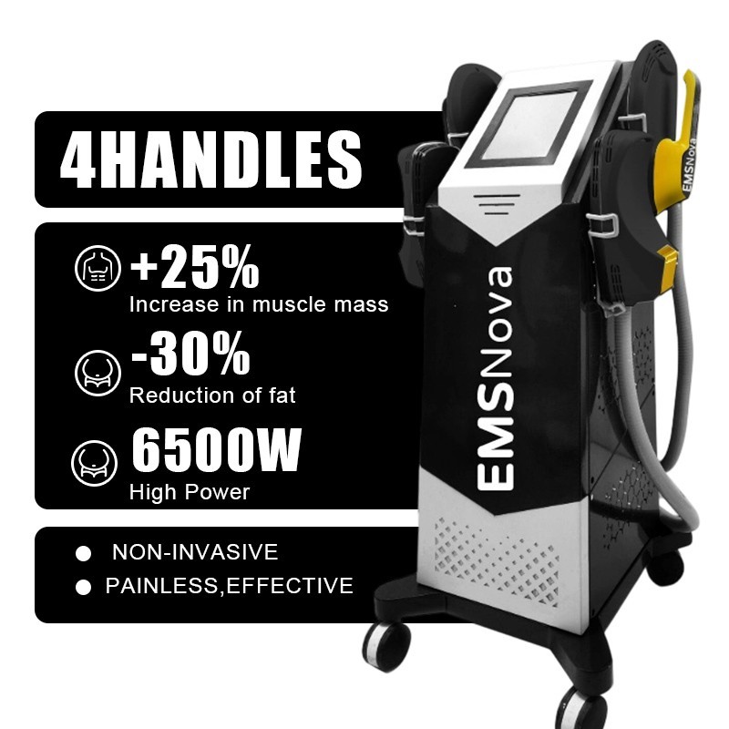 4 Handles EMS Nova RF Body Sculptor Fat Loss Muscle Stimulation Salon Machine