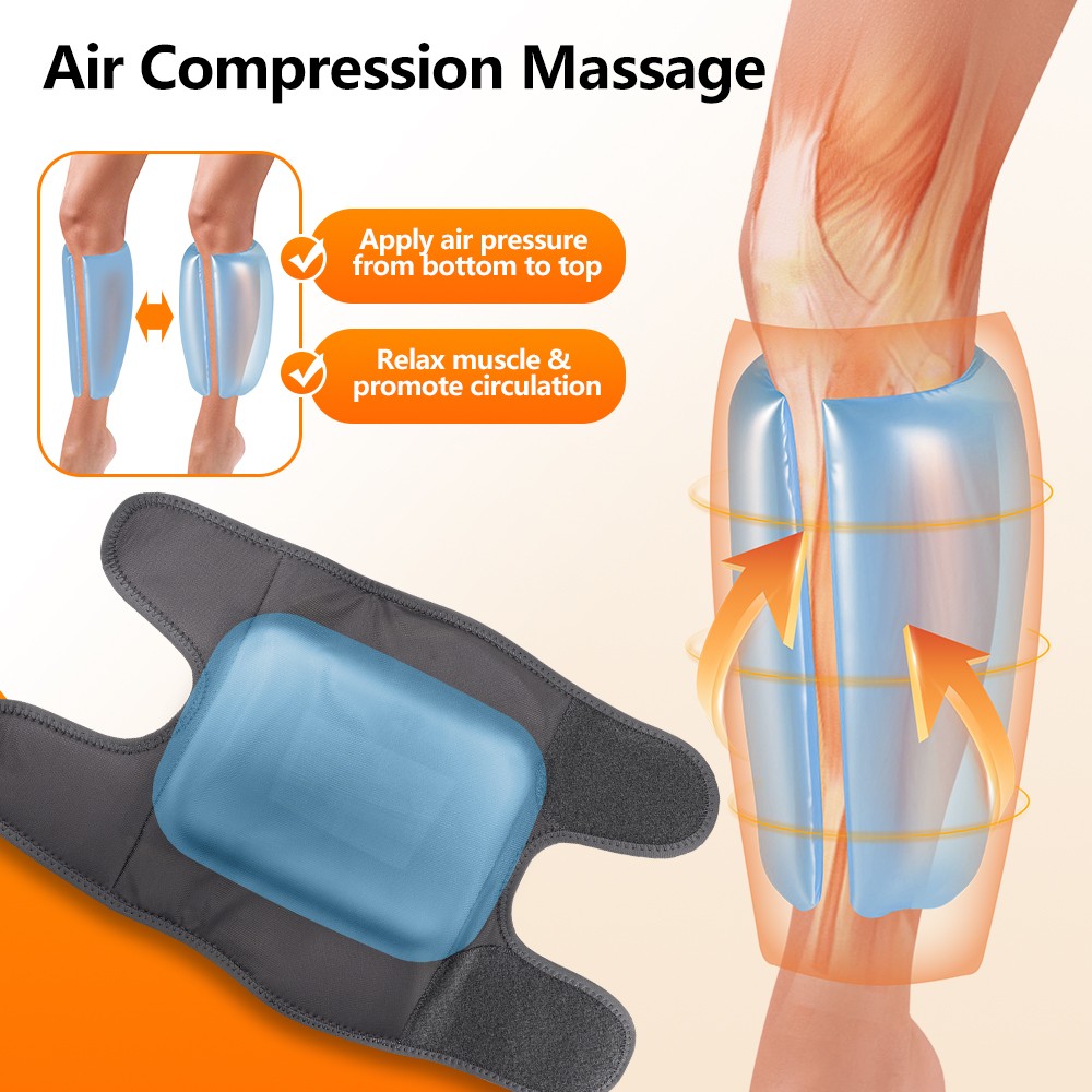Foot Leg Waist Massager Cordless Calf Air Compression Massage W/Heat Pain Relief