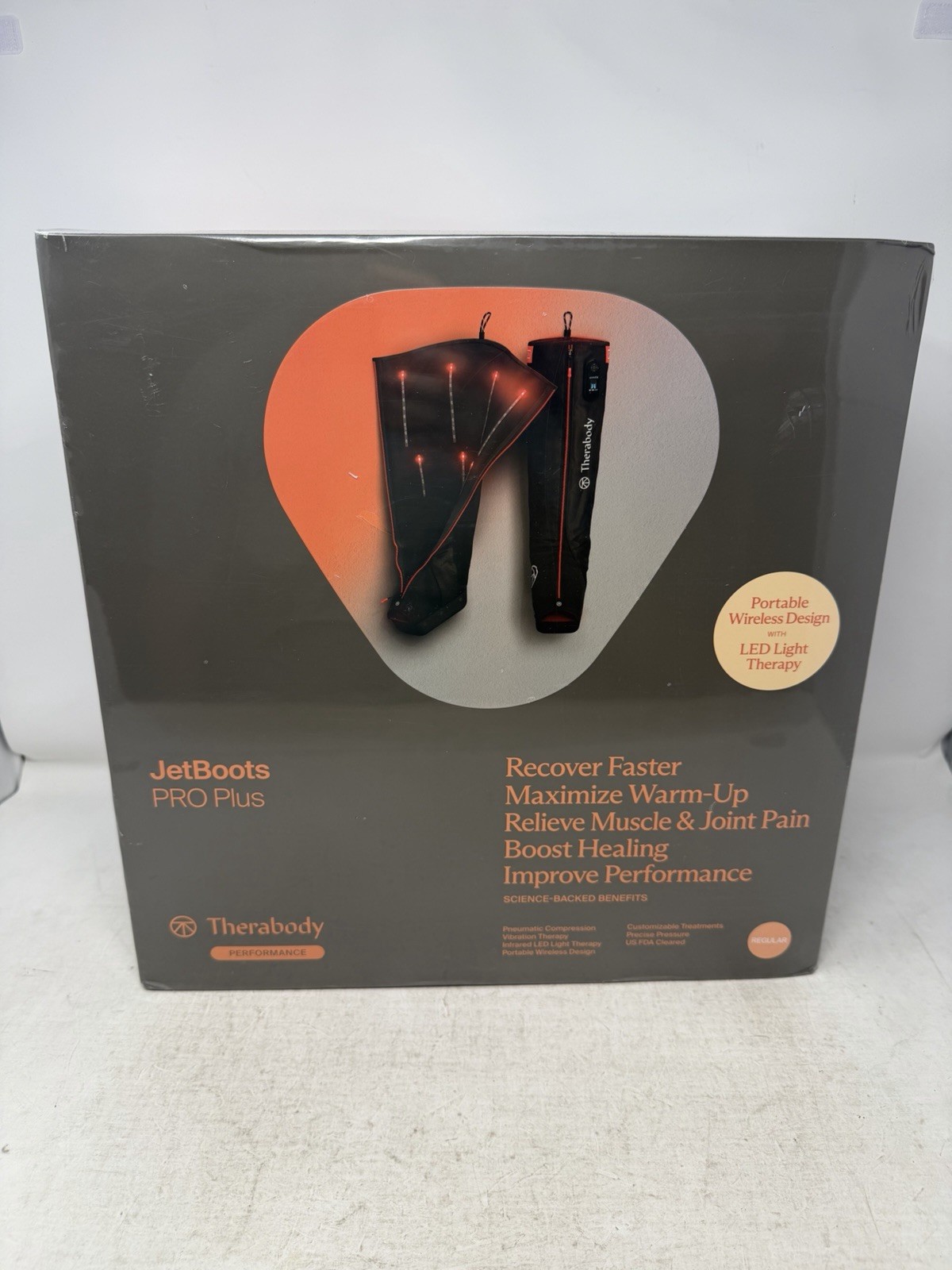 Therabody JetBoots Pro Plus Wireless Compression Boots With Vibration – Regular