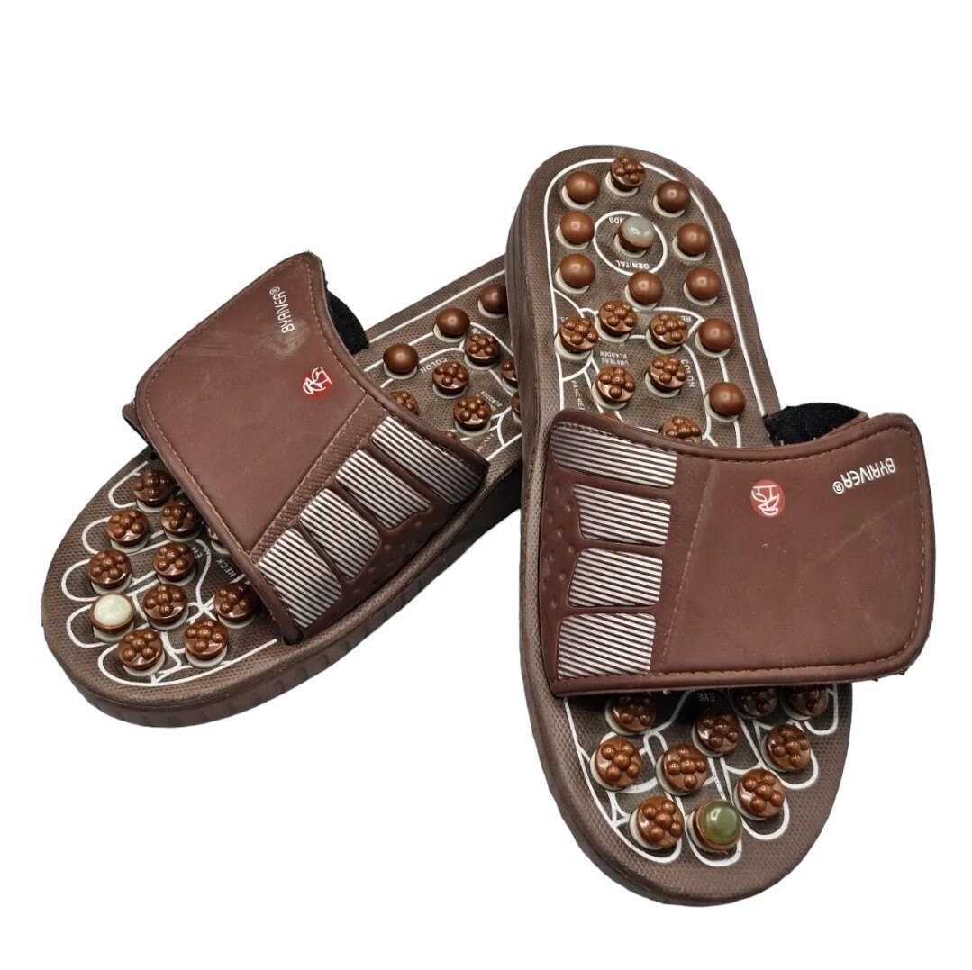 BYRIVER Acupressure Foot Massage Unisex Slippers Shoes Sandals US Size M